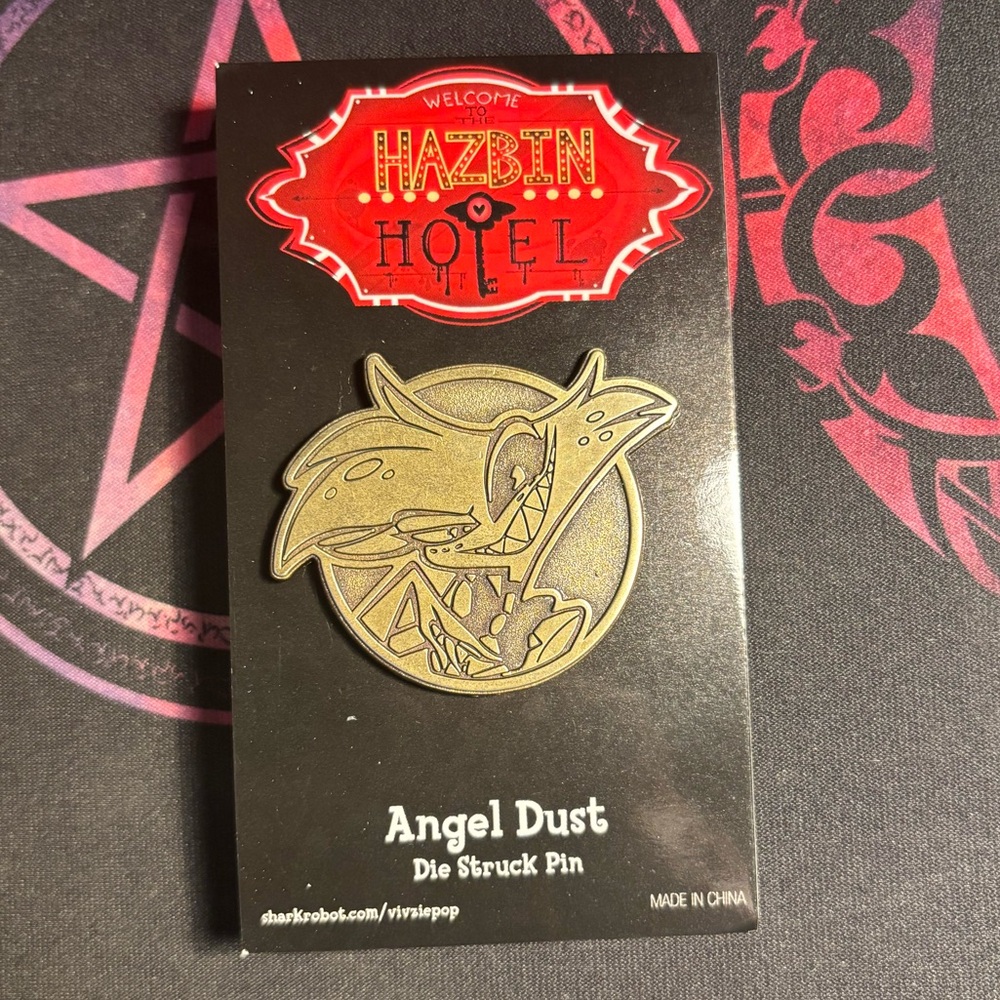 Angel Dust Die Struck Hazbin Hotel PILOT Collectable Pin (SOLD AS A MISPRINT)